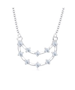 Lovely Gemstone Design Silver Necklaces SPE-4245